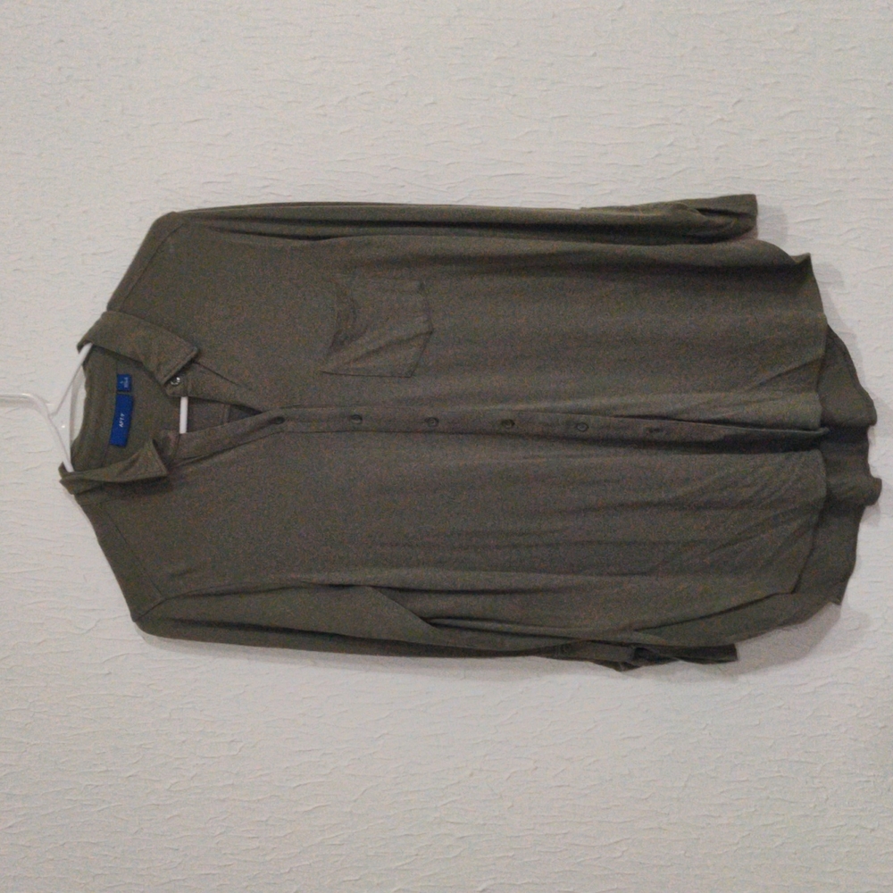 Long button down top